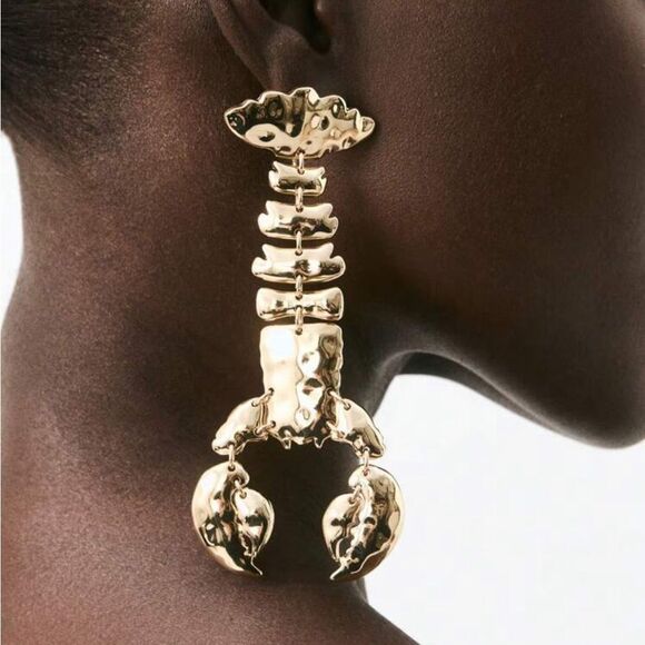 Zara Jewelry - Gold Scorpion Earrings M544